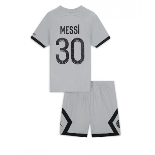 Fotbalové Dres Paris Saint-Germain Lionel Messi #30 Dětské Venkovní 2022-23 Krátký Rukáv (+ trenýrky)